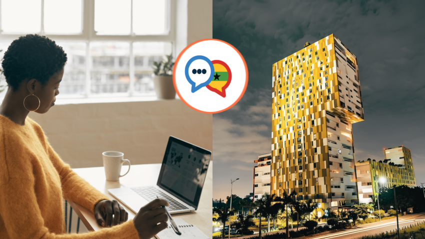 Ghanaian creative professional working on digital media in Accra