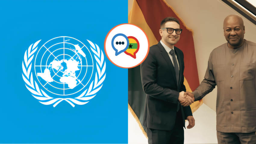 Alex Soros shakes hands with President John Dramani Mahama during UNGA 81 engagements in New York